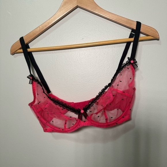 AGENT PROVOCATEUR  Pink/Black Poppie bra 34DD - Picture 3 of 6